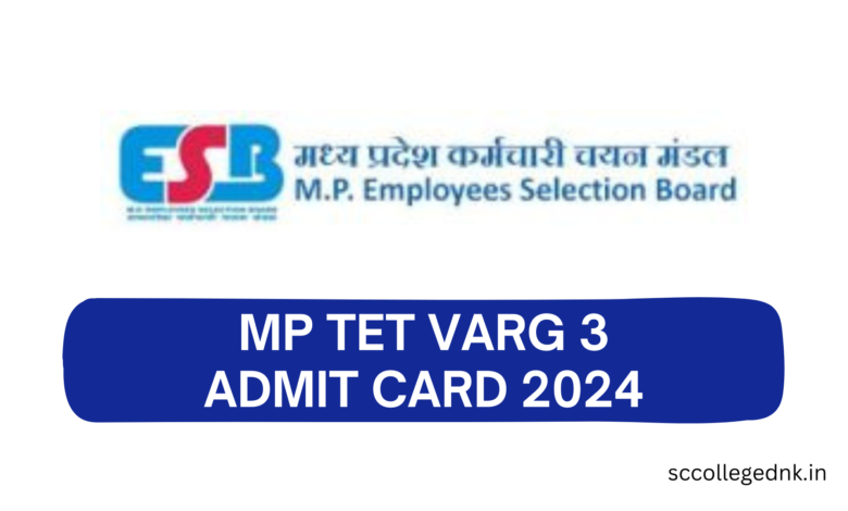 MP TET Admit Card 2024